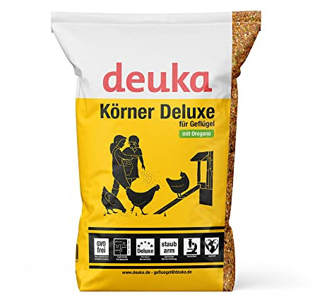 deuka Körner Deluxe | Geflügel Premiumkörnermischung | mit Oregano | Geflügelfutter | Ergänzungsfuttermittel für Geflügel | stärkt das Immunsystem (5 kg)
