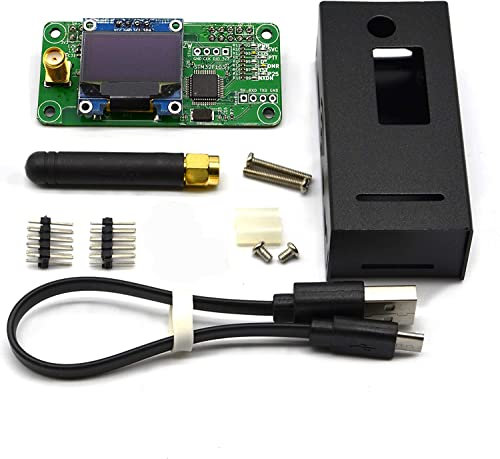 GOOZEEZOO MMDVM Hotspot Board (V1.5.2) + Antenna + OLED Display Aluminium Case MMDVM Pi Hat for Raspbery Pi 3 4 3B 3B+ Zero W Zero 2W Digital Hotspot Ham Radio(Raspberry pi not Included)