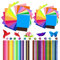 200PCS Bastelpapier Bunt Set Origami Papier Und 1390 Quilling Papierstreifen Farbige Papierstreifenfür Kinder Und Studenten Diy Dekorationen