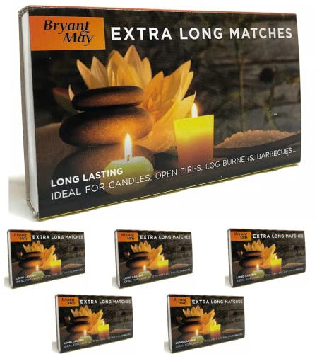 5 Boxes of Bryant & May Extra Long Matches