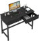 CAIYUN Computer Desk with Drawers, Dressing Table, Vanity Desk, Make Up Desks, Home Office Desks with Storage, Study Tables for Small Space, Laptop Table Made of Wood and Metal, 39.4, Black