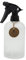 OFFIDIX Glas-Sprühflasche, Handdruck-Pflanzennebel mit oberer Pumpe, 0,43 l, Milchglas-Sprühflasche mit verstellbarer Düse für Gartenarbeit und Reinigung (transparent)