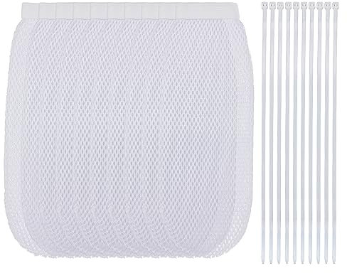 10pcs Nylon Lint Trap for Washing Machine Drain with 10pcs Cable Ties, Laundry Lint Catcher Nylon Lint Filters for Washing Machine Hoses & Drain Systems