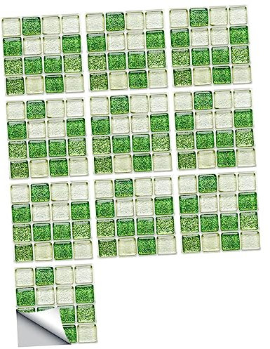 DOITOOL 10st Simulierte Fliesenaufkleber Mosaik Entfernbare Aufkleber Wandfliesenaufkleber Für Die Küche Fenstertönungsfolie Für Zu Hause Fliesen Für Die Küche 3d Pvc Fliesenwand Barock-