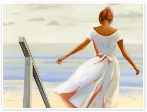 Die Treppe zum Strand Poster von Mark van Crombrugge 120 x 90 cm Wandbilder Wanddeko