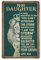 Poster Lion Dad to My Daughter If Fate Whispers to You Can't Withstand The Storm Whispers Back, Heimdekoration, Wanddekoration, Geschenk für Ihre Tochter