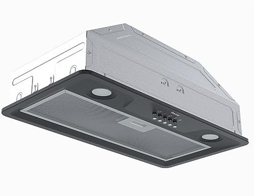 Ferre CH500P-BL 50 cm, Integrated Cooker Hood, Built-in Cooker Hood, Extractor Hood, Black,