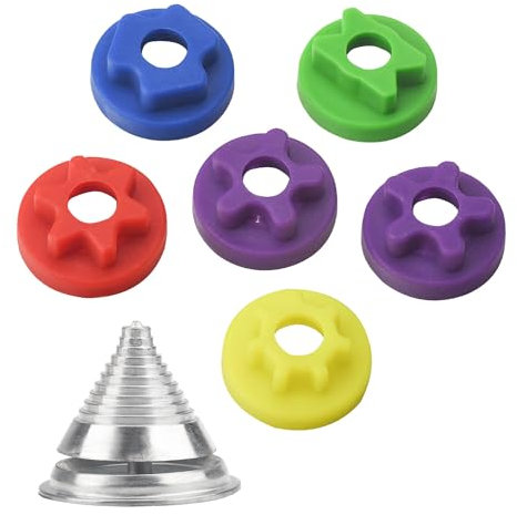 LIZEWEI 5 Pcs Lawn Mower Blade Balance Adapter with Precision Blade Balancer Compatible with Stihl O-regon Troy and Most Lawnmower Blades for Outdoor Courtyard Garden Grass