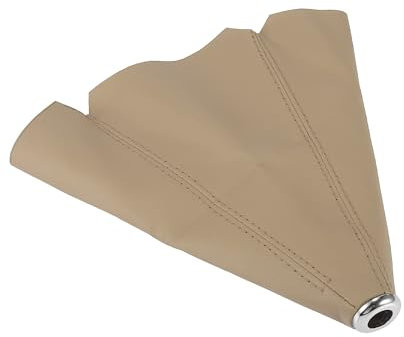 Unifizz Funda de piel sintética para palanca de cambios de coche, color beige, a prueba de polvo, ajuste universal para vehículos