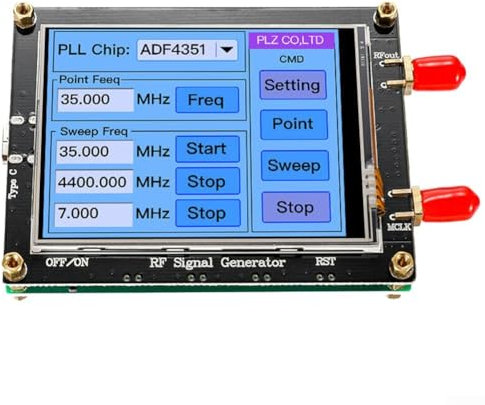 PETSTIBLE Generatore di segnale RF, generatore di segnale PLL del generatore di segnale del touch screen ADF4351 35M-4.4G rf