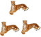 HEMOTON 3St Tigerpuppe Animal Toys Tier Spielzeug Lovely Geburtstag Plüschtier Hand Spielzeuge Kuscheltier ausgestopftes Tierspielzeug Simulation Tiger Mädchen Baby Ornamente Plüschpuppen
