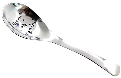 Engraved Dinner, Girlfriend, Boyfriend with Engraving and Soup Spoon for Lovers, Spoon, Wonderful Couple Tableware, Gift, Kitchen, Dining Room and Bar Placemats for Kitchen (A, One Size)