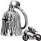 BAOSROY Motorrad Glocke Glücksbringer,Guardian Bell Motorrad Glöckchen,Edelstahl Motorrad Glocke Glücksbringer,Edelstahl Motorradglocke,Motorrad Schlüsselanhänger,Biker Bell,Glücksbringer (Schwarz)