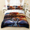 AILONEN Swan Duvet Cover Set, King Size, Swan Lake with Gold Rose Bedding Set for Gilrs Women Lover, White Swan Comforter Cover, Sunset Duvet Cover, 3-teilig, 1 Bettbezug + 2 Kissenbezüge