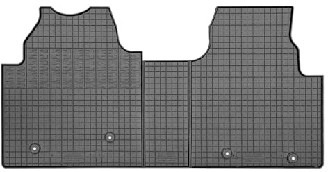 CIKCar Satz Gummimatten passgenau | kompatibel mit Ford Tourneo / Transit Custom (V710) 2023- & Volkswagen T7 Transporter (3-teilig + Montagesystem)