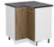 Vicco Eckunterschrank R-Line, Artisan-Eiche/Weiß, 75.6 cm, AP Anthrazit
