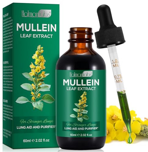 Mullein Drops, Mullein Leaf Extract Drops,Mullein Leaf Liquid Drops, Mullein Herbal Supplements Drops for Fast Absorption