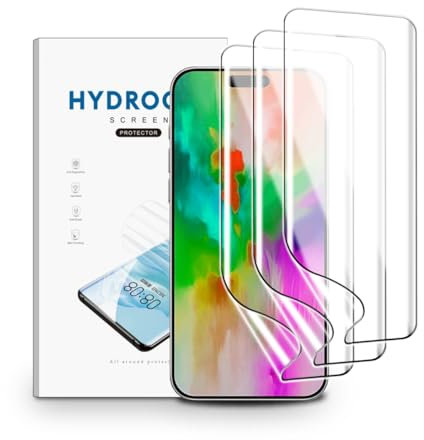 nvskvd Películas de Hidrogel para iPhone 16, 3 Piezas TPU Protectores de Pantalla Película Transparente Flexible Suave (NO vidrio templado)