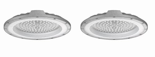 Jandei - Pack x2 lampes LED UFO DOB, blanc froid 6000K, 110 lm/watt PF 0,95 6KV, projecteur d'extérieur IP65. Parfait pour les environnements industriels, les garages, les commerces... (200W)