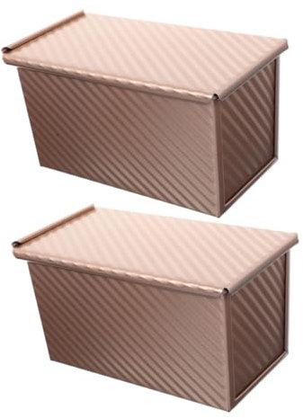 Garneck 2stücke Carbonstahl Brotbackform Mit Deckel Einfach Entformen Toast Backform Küche Kastenform Zum Backen Brotform Toast-
