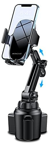 Miracase Car Phone Holder for Cars Cup, Mobile phone Mount Automobile Cradle 360° Rotatable Stand for iPhone16 15 Pro Plus Max 14 13 12 11Samsung