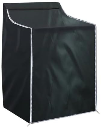 WJLYDM Waschmaschinenabdeckung Waschmaschine Abdeckung Vorne Oben Offen Wäsche Trockner Schützen Abdeckung Staubdicht wasserdichte Abdeckung for Automatische Waschmaschine(Black)