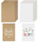 QMLING 100 Stück Postkarten Blanko, A6 Kraftpapier Karten 14.5 x 9.5 cm, Doppelseitige Blanko Karten zum Selbstgestalten, 350g/m² Karteikarten für DIY DIY Kreative Bastelprojekte (Braun/weiß)
