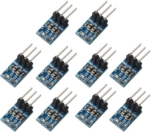 RUNCCI-YUN 10 Stück 4.75V-12V bis 3.3V 800mA DC Step Down Converter Spannungsregler Leistungswandler für Raspberry Pi Stromversorgungsmodul