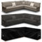 Futura Premium L Shaped Garden Furniture Covers Waterproof 260x210x80cm, Heavy Duty 600D Oxford Fabric Outdoor Rattan Corner Sofa Cover, PVC Lined, Air Vents and UV Safe