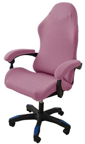 4 Piezas FundaparaSilla de Juego,FundaSillaOficina con Reposabrazos,FundaparaSilla Gaming,con Cremallera, Adecuado para sillas de Juego, sillasde computadora, sillas giratorias (Púrpura)