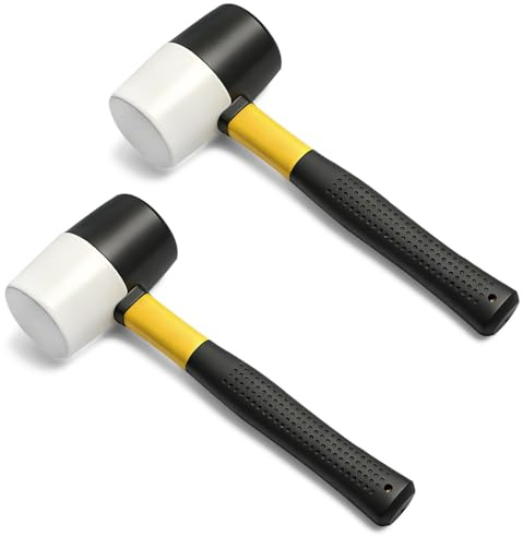 Rubber Mallet Rubber Hammer 12oz, 2Pcs