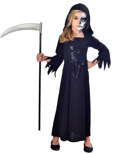 amscan Girls Grim Reaper Halloween Carnival Scary Horror Costume