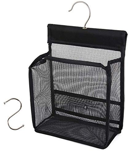 FishMM Hanging Mesh Shower Caddy College with Hooks, Bath Baskets Organizer Storage for College Dorm Rooms, Gym, Swimming and Travel