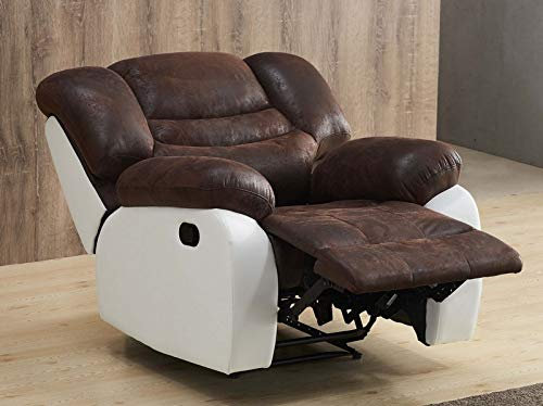 Mapo Möbel Mikrofaser-Relax-Sofa-Mikrofaser-Relaxsessel Fernseh-Sessel 5116-1-PU