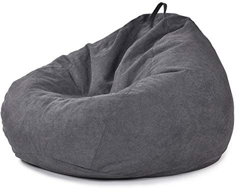 ZZX Sitzsack Hülle Bezug, Premium Riesen-Sitzsack-Hülle Sitzsack Außenbezug ideal für Jugendliche und Erwachsene, ohne Füllung,Schwarz,XL