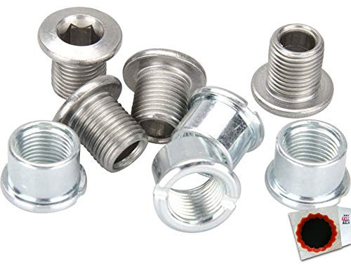 Shimano Kettenblattschrauben FC-M552, Mittleres/großes Kettenblatt, Innensechskant, M8 x 8,5 mm, 4X Schraube & Mutter (Typ B)
