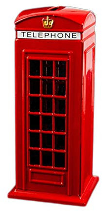 Spardose Londoner Telefonzelle, aus Druckguss, 15 cm hoch