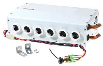 WZhen 12V/24V Scaldabagno Riscaldamento dell'Acqua Aria Condizionamento Gruppo Evaporatore per Camion Bus - 24V