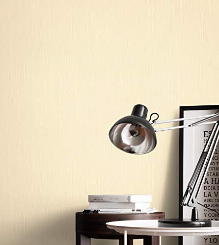 NEWROOM Tapete Beige Vliestapete Unifarbe - Einfarbig Uni Creme Gold Struktur Modern inkl. Tapezier-Ratgeber