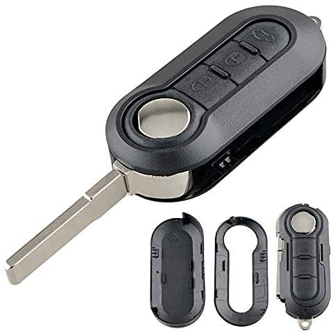 3 Tasten Autoschlüssel Shell Fernbedienung Folding Gehäuse Ersatz Fit für Fiat 500 Doblo Ducato Panda Punto Peugeot
