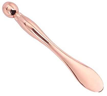 Uonlytech 1Pcs Eye Creme Zauberstab Stick Metall Auge Creme Löffel Auge Creme Massage Stick Massager Werkzeug für Gesichts Massage Rose Gold