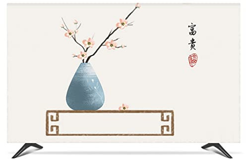 HBLZG TV Abdeckung 22 - 80 Soft Polyester Fabric Printed Dust-Proof Protector for Flatscreen Television, Smart TVs (Color : C, Size : 78 inch)