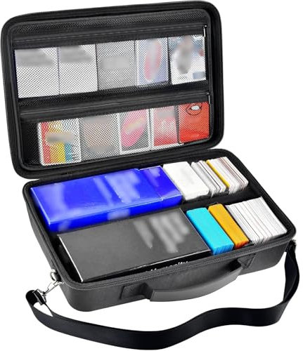 ALLPRIMO Trading Card Case Storage Box for 2700+ Cards. Deck Boxes Travel Organizer Holder Compatible with TCG/for Topps Baseball Sports/for C.A.H/for UNO/for MTG/for Yu-Gi-Oh Games -Black