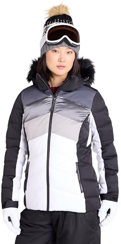 Mountain Warehouse Cascade Womens Padded Ski Jacket - Atmungsaktiver & wasserabweisender Mantel mit Kapuze, Komfortabel -Winter Skiing, Sports & Outdoors