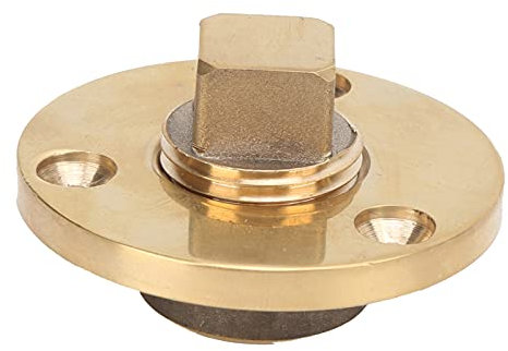 Aramox Marine Boat 2-Zoll-Ablass mit Messingstopfen, Garboard-Ablassstopfen-Kit Kupfer-Ablassstopfen Schraubentyp Rumpfbeschläge für 1 Zoll Durchmesser-Loch-Marineboote Yachtschiff