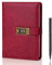WEMATE Tagebuch mit Schloss, A5 PU-Leder-Tagebuch, 240 Seiten, Vintage, passwortgeschütztes Notizbuch mit Stift und Geschenkbox, Planer, Organizer für Damen und Herren, 21,8 x 14,7 cm
