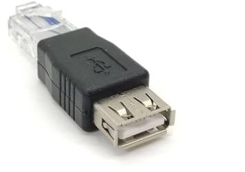 RJ45 to USB Adapter Female USB A to Male Ethernet RJ45 Plug Adapter