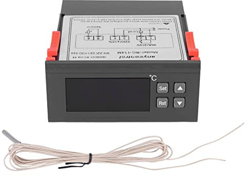 Geieold Regolatore di temperatura digitale 220 V/30 A, Rc-114 m, termostato relè, uscita -30~300 gradi sensore