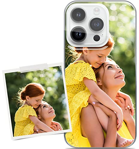 Coverpersonalizzate.it - Cover personalizzata compatibile per iPhone 14 Pro con la tua foto o la tua frase - Custodia personalizzata in tpu trasparente