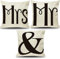 Mr & Mrs 3er Set Kissenbezüge Kissenbezug Zierkissenbezug Dekokissen Sofakissen Kissenüberwurf mit Reißverschluss für Couch Schlafzimmer Haus Hochzeit Deko,45 x 45 cmMR+&+MRS